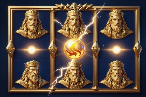 Gates of Olympus 1000 Slot Thumbnail mit goldenen Blitzen von Pragmatic Play