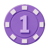 VIP Level 1 Treue-Badge im violetten Zen Neon Look