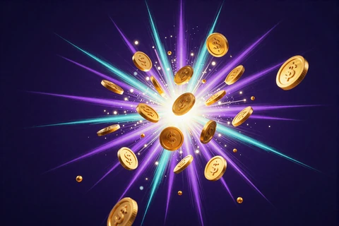 Explodierende goldene M&uuml;nzen als progressive Jackpot Slots im Jackpot Casino