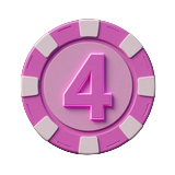 VIP Level 4 Treue-Badge mit intensivem magenta Neon