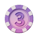 VIP Level 3 Treue-Badge mit violett-magenta Verlauf